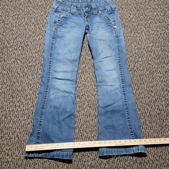 True Religion Horseshoe Pocket Sammy Jeans Size 27 Designer Denim Luxury Denim - Picture 5 of 16